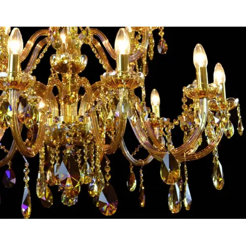 Candelabru Cristale, Colorat, Bohemia, E14, LW010167181100G, Crystal