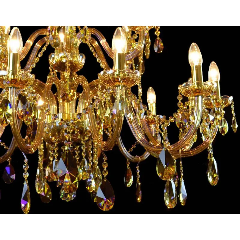 Candelabru Cristale, Colorat, Bohemia, E14, LW010167181100G, Crystal