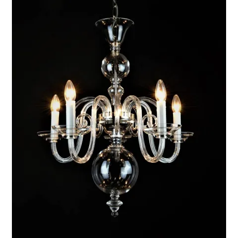 Candelabru Cristale, Sticla, Bohemia, E14, LW010513050100G, Crystal