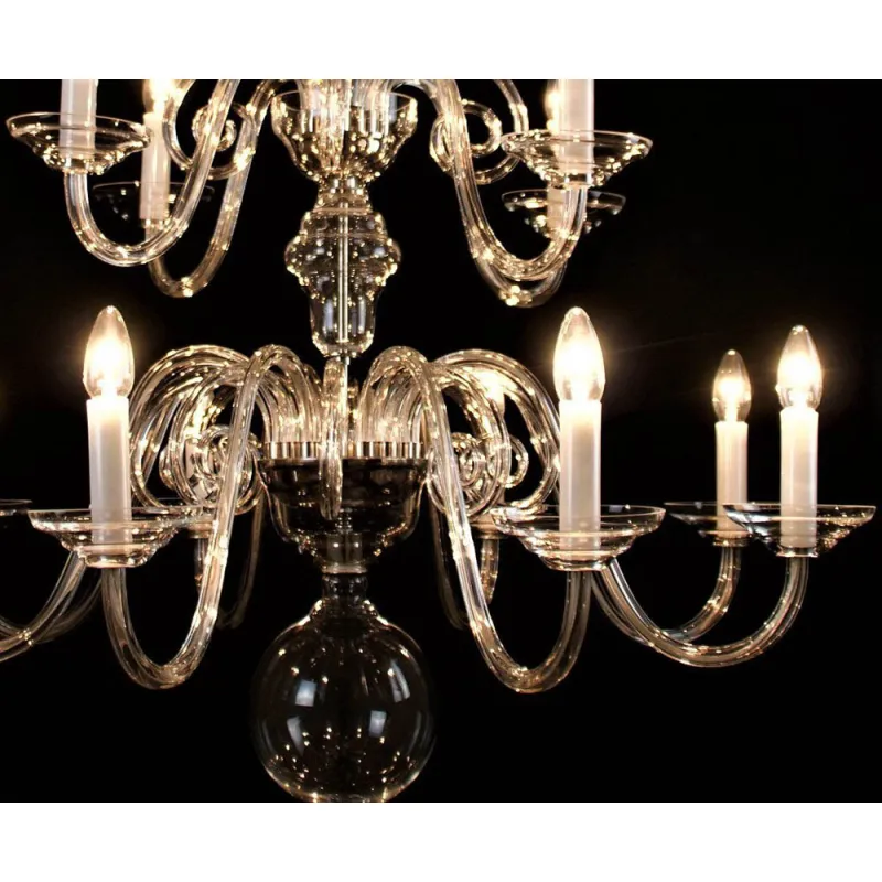 Candelabru Cristale, Sticla, Bohemia, E14, LW010513120100G, Crystal