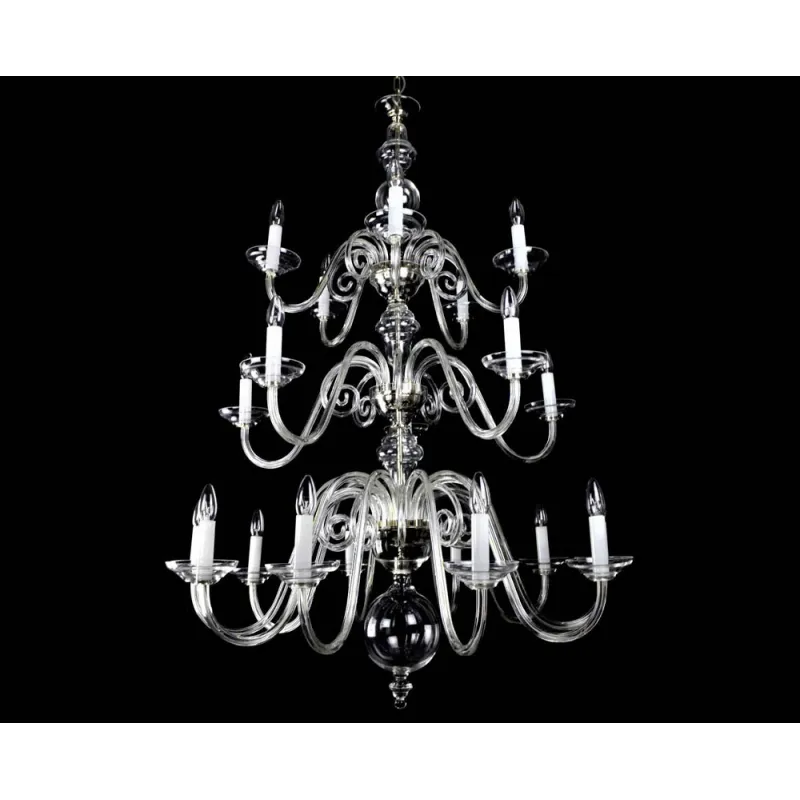 Candelabru Cristale, Sticla, Bohemia, E14, LW010513200100G, Crystal