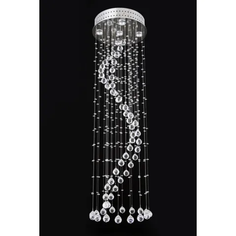 Candelabru Cristale, Spirala, Bohemia, GU10, LW010604050101Ni, Crystal