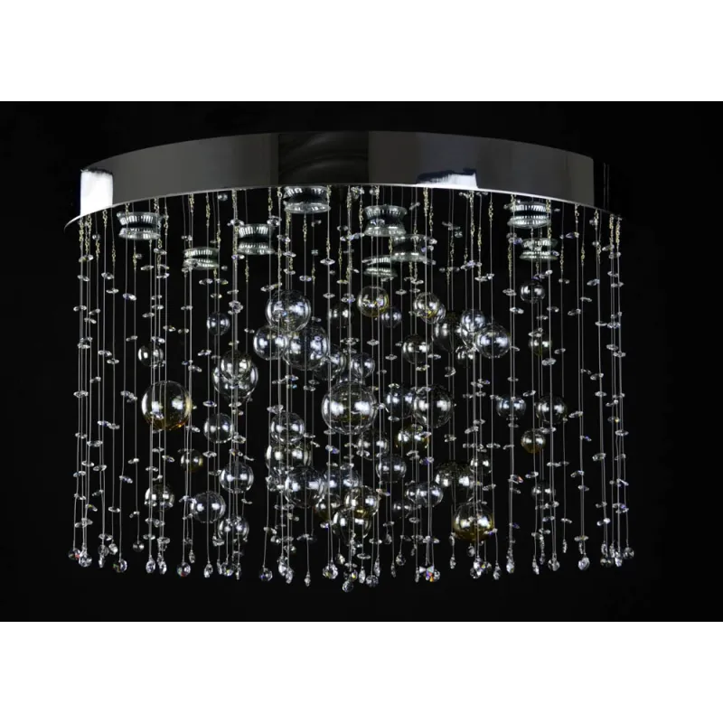 Plafoniera Cristale,, Bohemia, GU10, LW010643090101Ni, Crystal