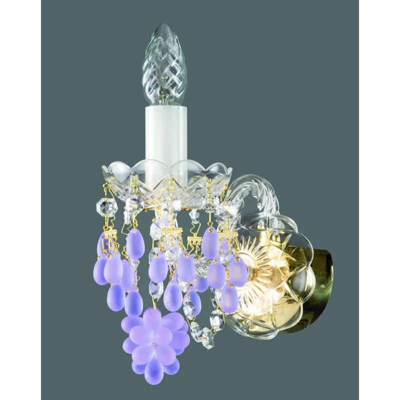 Aplica Cristale - wine, Bohemia, E14, N101060V, Crystal