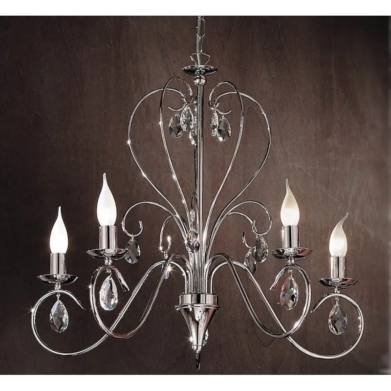 Retro Candelabru Cristale, Bohemia, E14, OL010U16585gold, Crystal