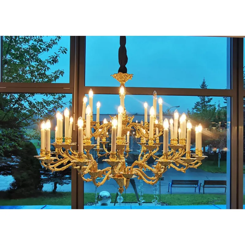 Candelabru Alama, Cristale, Bohemia, E14, P4010282838RY, Crystal