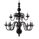 Candelabru Sticla, Negru, Bohemia, E14, P4010285567RY, Crystal
