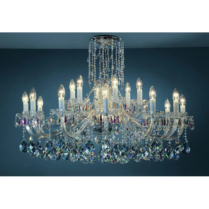 Candelabru Cristale, Lux Preciosa Harrachov, Bohemia, E14, PA010C546001020, Crystal