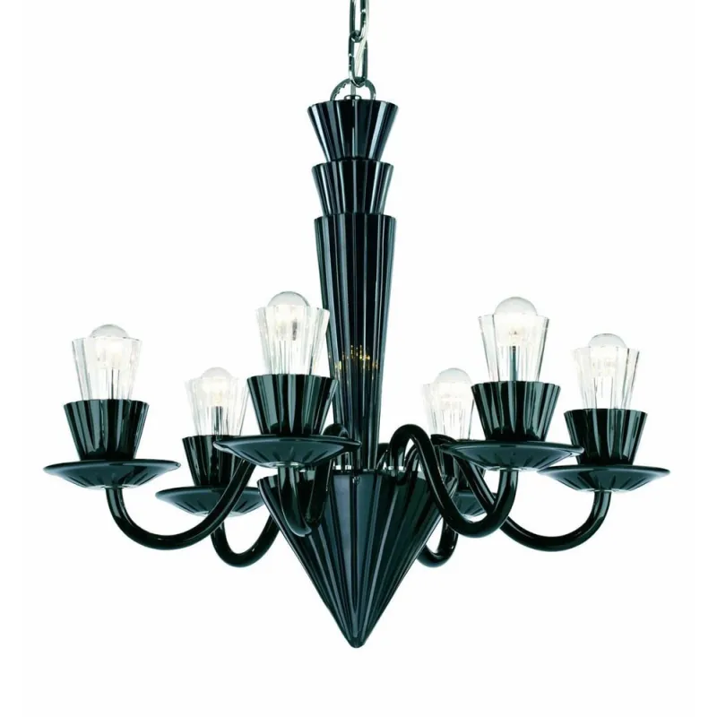 Candelabru Cristale, Modern Preciosa Humprecht 6 Black, Bohemia, E14, PA010C549301006black, Crystal