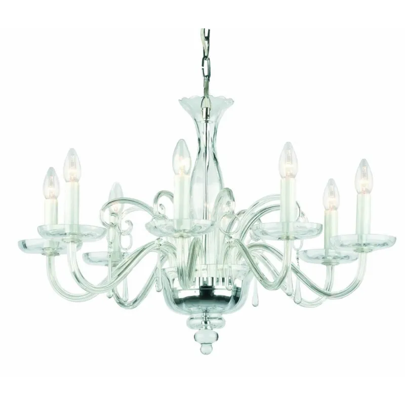 Candelabru Cristale, Sticla Amadeus 8, Bohemia, E14, PA010S521900008, Crystal