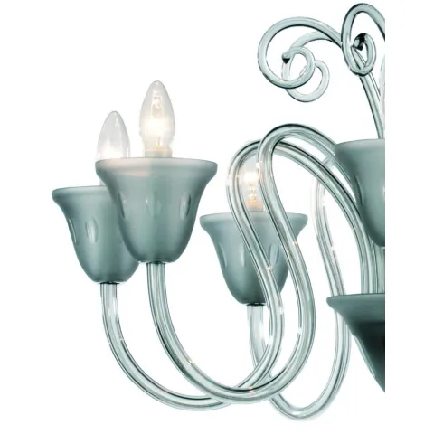 Candelabru Cristale Preciosa La Scala 8 Black Diamond, Bohemia, E14, PA010S525001008bd, Crystal