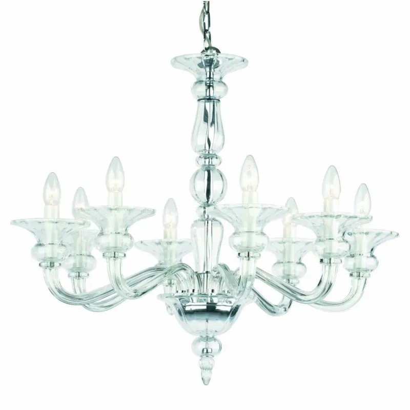 Candelabru Cristale, Sticla Odetta 8, Bohemia, E14, PA010S537100008, Crystal