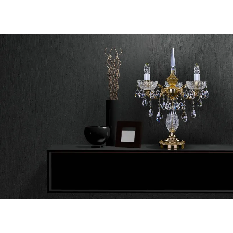 Veioza Cristale cast brass, Bohemia, E14, S301010CE, Crystal