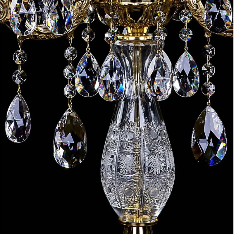Veioza Cristale cast brass, Bohemia, E14, S301010CE, Crystal
