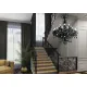 Candelabru Cristale, Negru, Bohemia, E14, TX010840080024, Crystal