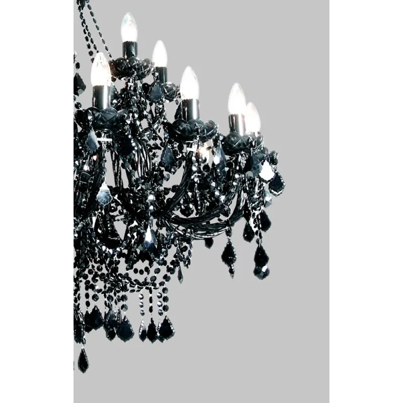 Candelabru Cristale, Negru, Bohemia, E14, TX010840080024, Crystal