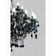 Candelabru Cristale, Negru, Bohemia, E14, TX010840080024, Crystal