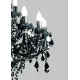 Candelabru Cristale, Negru, Bohemia, E14, TX010840080024, Crystal