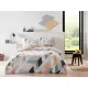Lenjerie pat dubla Ranforce cu Elastic, 4 piese, 220cm x 240cm, Denver Tac Turcia