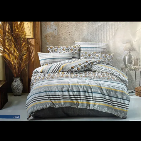 Lenjerie pat dubla, 4 piese, 220cm x 240cm, Color Dungi LB70AA4D