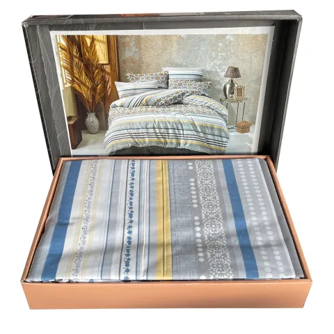 Lenjerie pat dubla, 4 piese, 220cm x 240cm, Color Dungi LB70AA4D