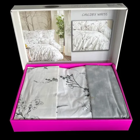 Lenjerie pat dubla, 6 piese, 220cm x 240cm, White LB100CW6M