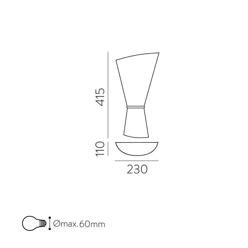 Aplica Perla A30201OP ACB E27, Opal, Spania