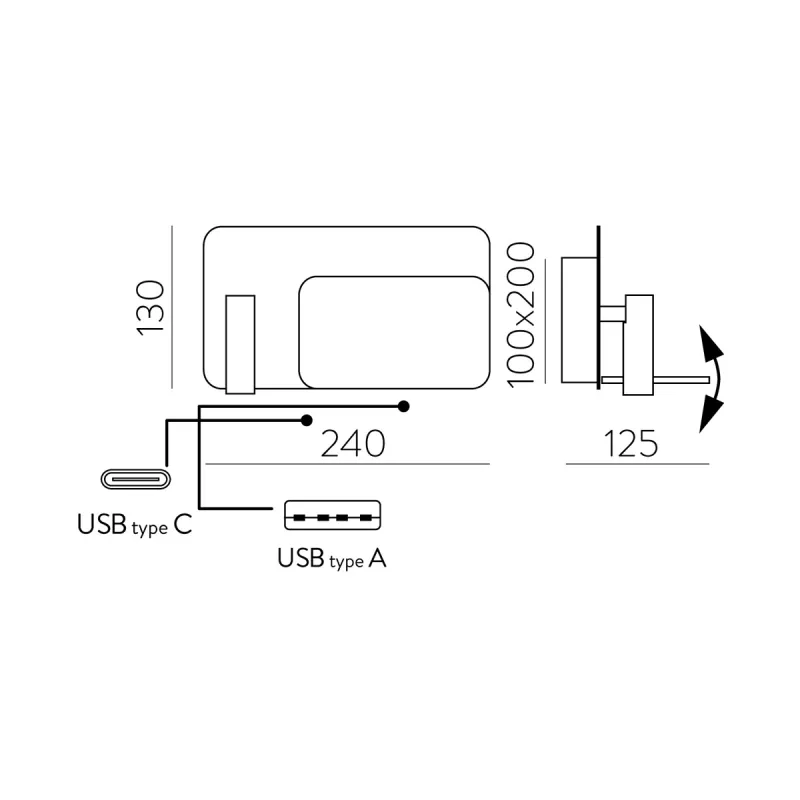 Aplica Laika A3665194BIZQ ACB LED, Alb, Spania