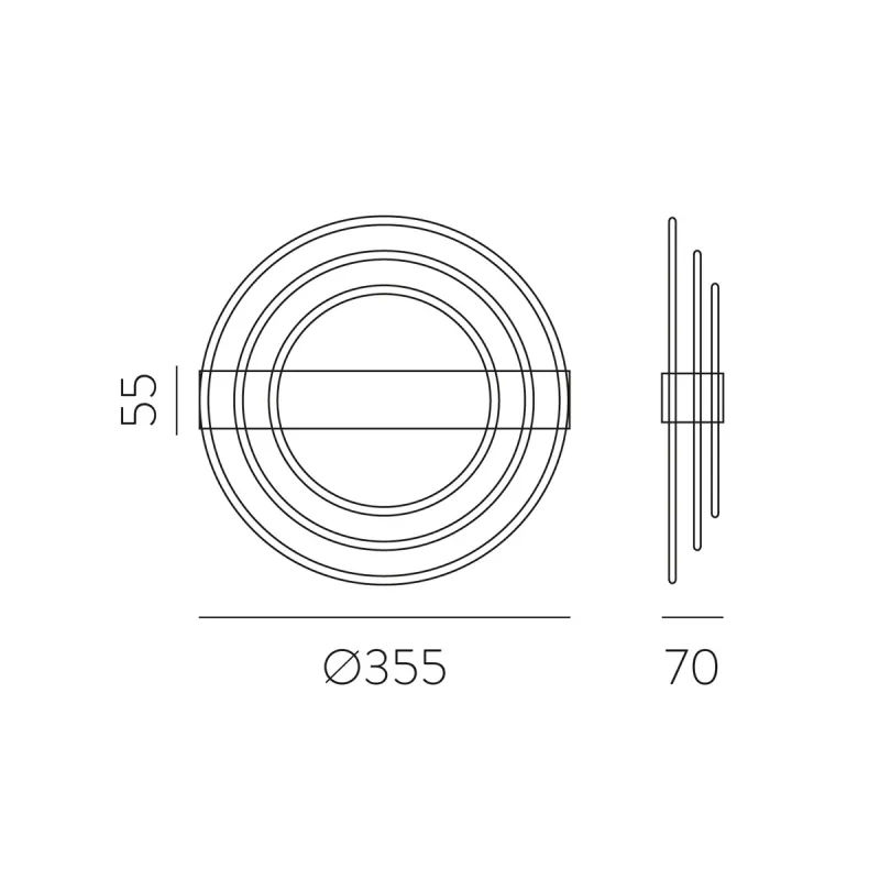 Aplica Ringo A3813070NDT ACB LED, Negru, Spania