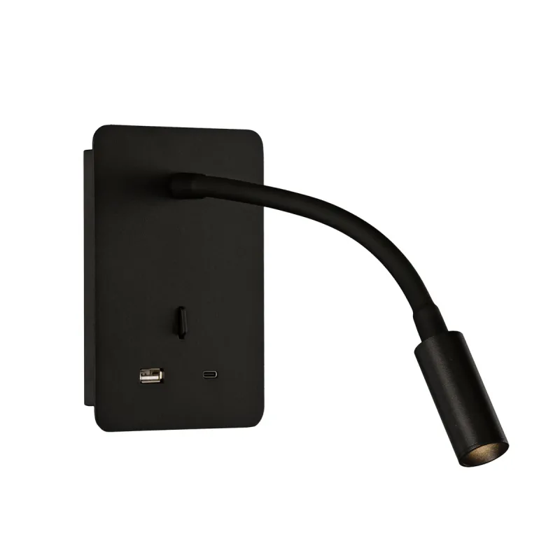 Aplica Dormitor Senda A3835001N ACB LED, Negru, Spania