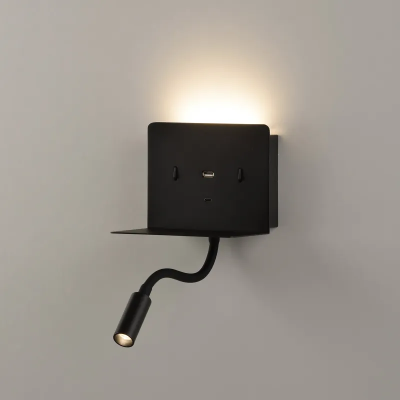 Aplica Dormitor Calma A3836001N ACB LED, Negru, Spania