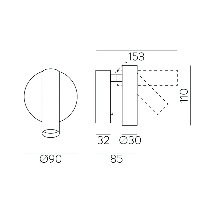 Aplica Dormitor Atria A3925000BR ACB LED, Bronz, Spania