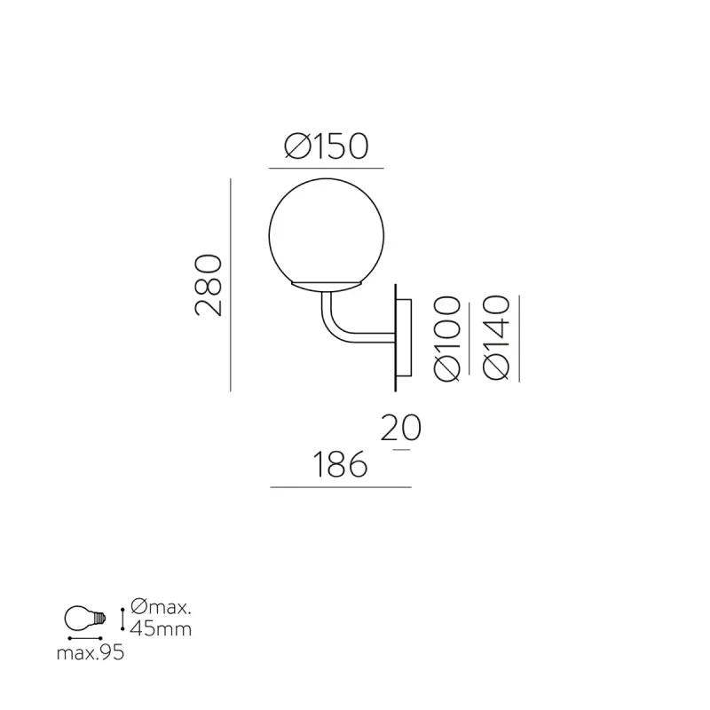 Aplica Parma A3946180O ACB E27, Spania