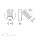 Aplica Modrian A3951080B ACB GU10, Alb, Spania