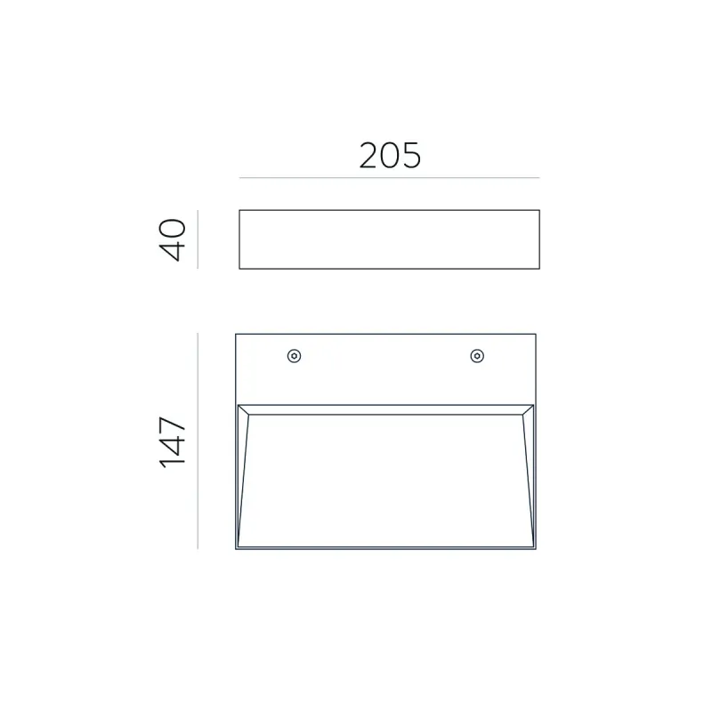 Aplica Brick A3972070NDP ACB LED, Negru, Spania