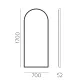 Oglinda Baie Giorgia A3994100N ACB LED, Negru, Spania