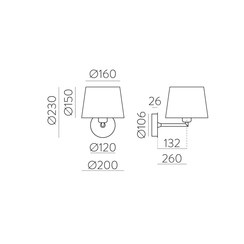 Aplica Stilo A8202080B ACB E27, Alb, Spania