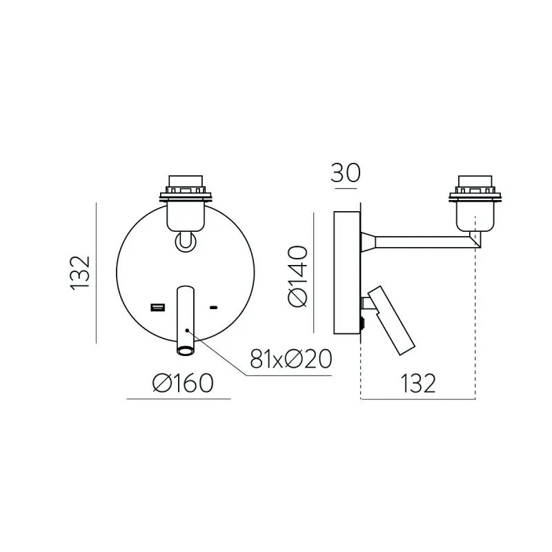 Aplica Dormitor Stilo A8202082B ACB LED, Alb, Spania