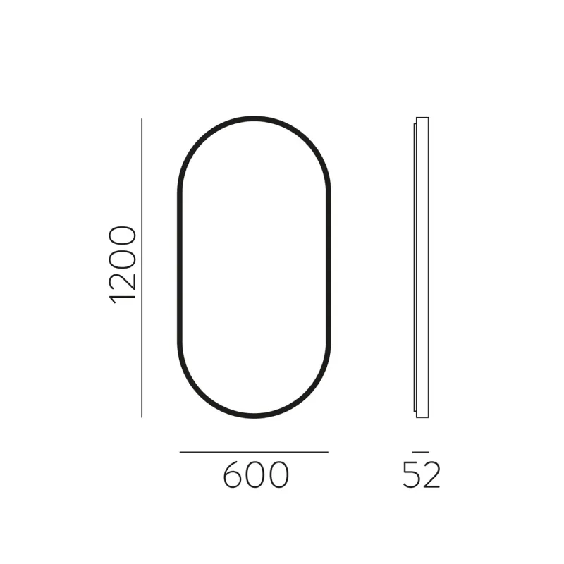 Oglinda Baie Daniela A9755000N ACB LED, Negru, Spania