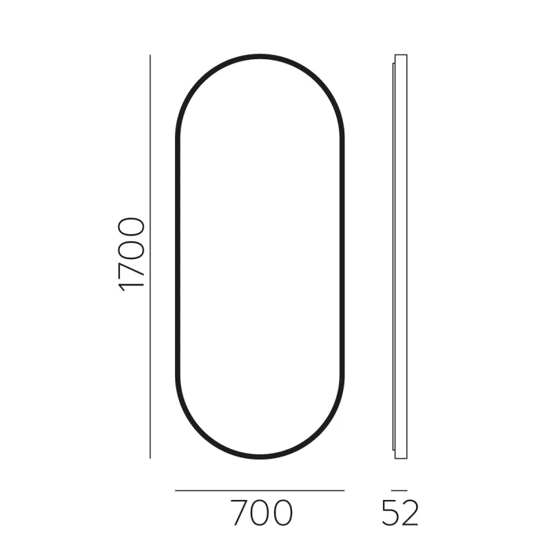 Oglinda Baie Daniela A9755100N ACB LED, Negru, Spania