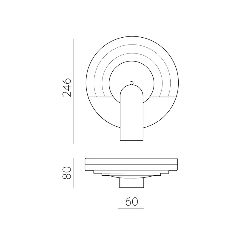 Aplica Exterior Solara Gloss AS2074000N ACB LED, Antracit, Spania