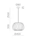 Pendul Mirta C3055182PIN ACB E27, Negru, Spania