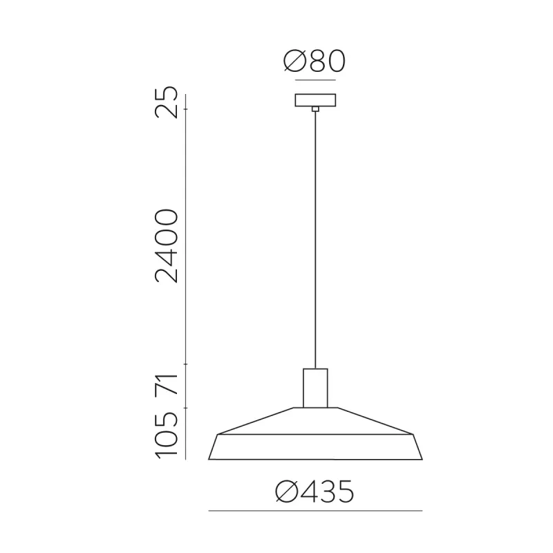 Pendul Evelyn C3906082N ACB E27, Negru, Spania