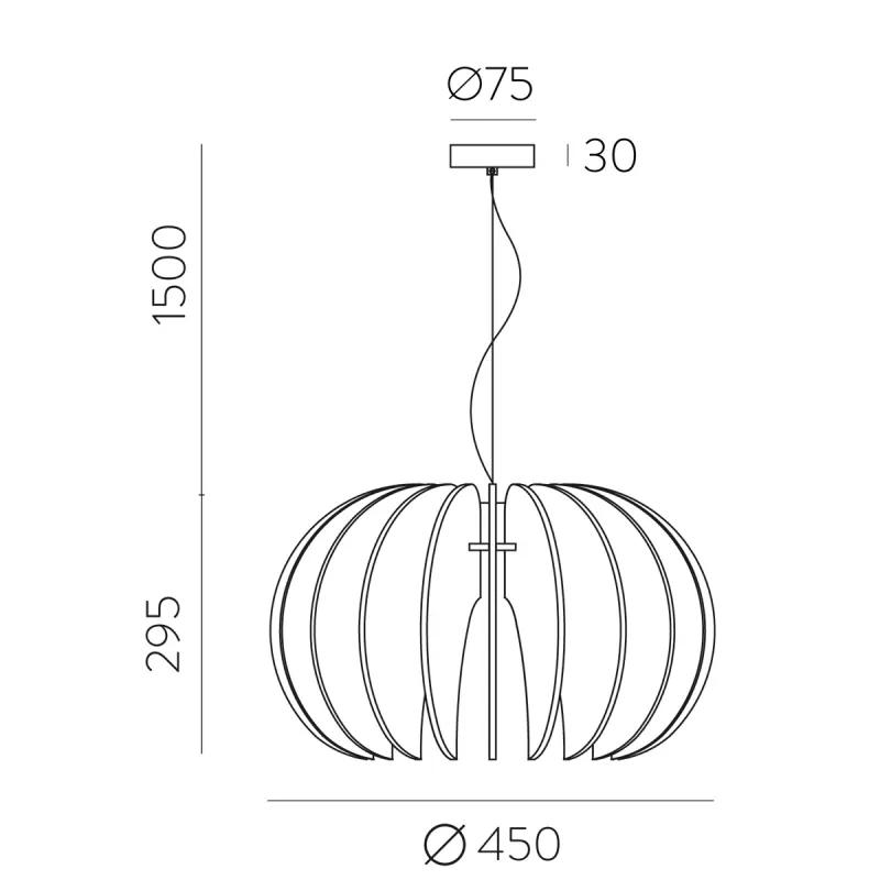 Pendul Rosa Del Desierto C3912145N ACB E27, Negru, Spania