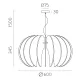 Pendul Rosa Del Desierto C3912160N ACB E27, Negru, Spania