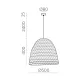 Pendul Moyana C392650NA ACB E27, Natural, Spania
