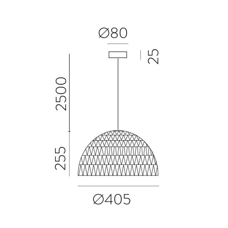 Pendul Evens C3930082NA ACB E27, Natural, Spania