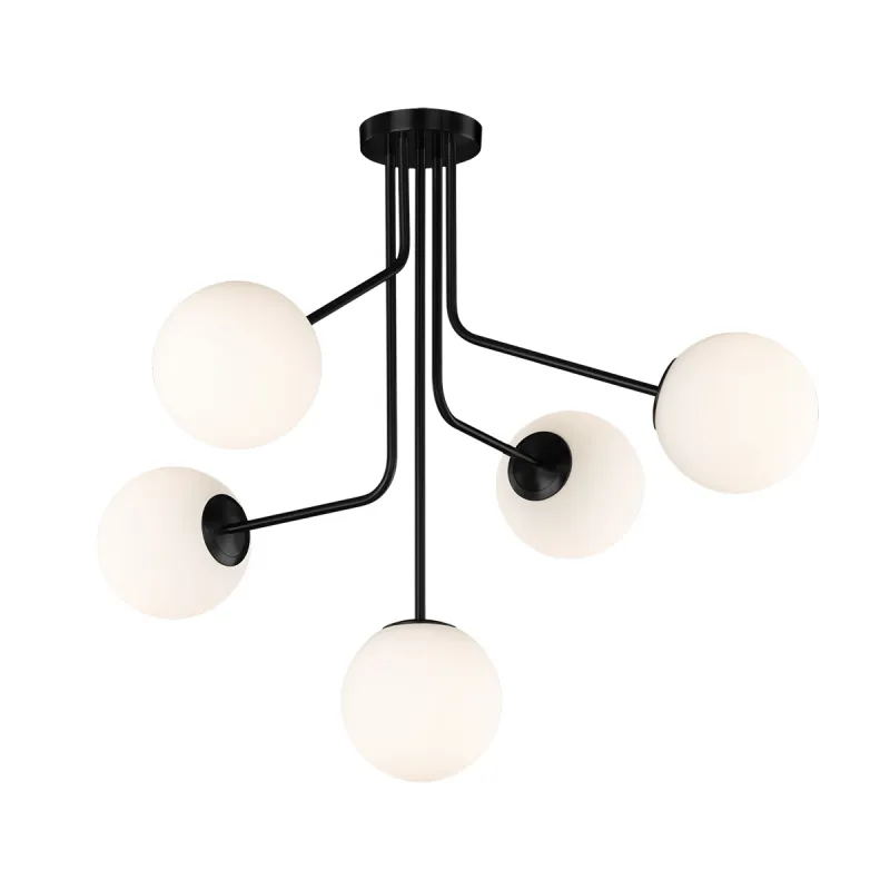 Candelabru Parma C3946280N ACB E27, Negru, Spania