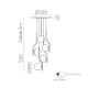 Suspensie Maui C816352N ACB E27, Opal, Spania
