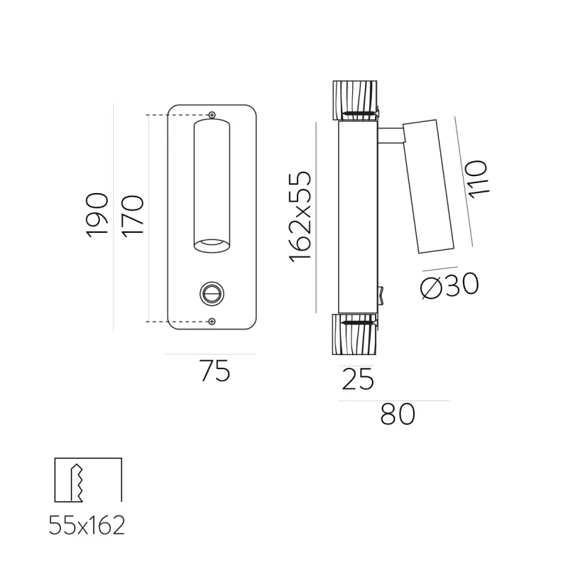 Aplica Dormitor Aron E32401NS ACB LED, Nichel, Spania